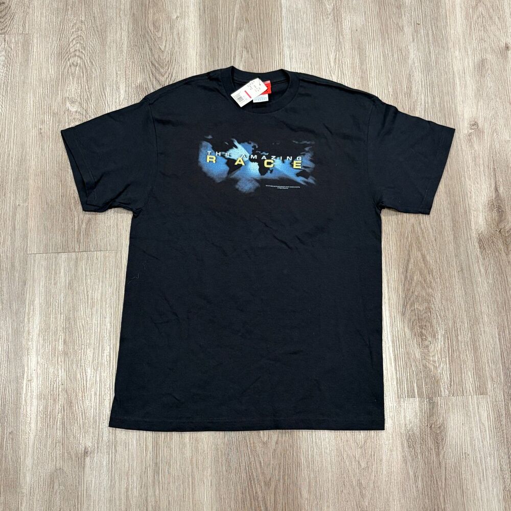 RARE NWT Vintage 2008 The Amazing Race TV Promo Tee T-Shirt Men's Sz Large Black